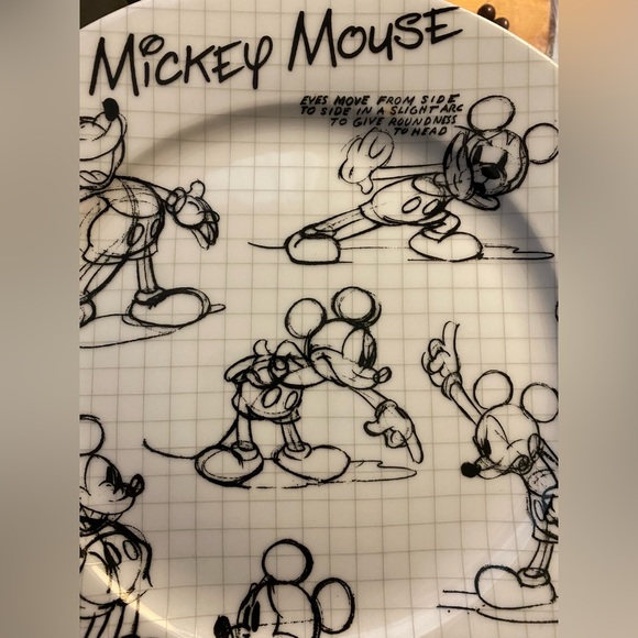 DISNEY Mickey Mouse Sketch Book Ceramic Plate - Picture 5 of 9